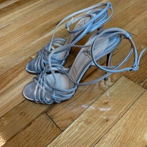 Christian Louboutin heels, sandals, size 39, silver metallic